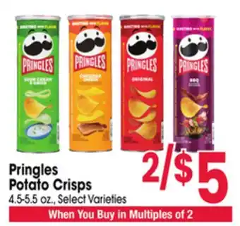 Jewel-Osco Pringles Potato Crisps offer