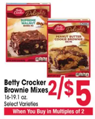 Jewel-Osco Betty Crocker Brownie Mixes offer