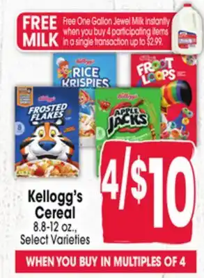 Jewel-Osco Kellogg's Cereal offer
