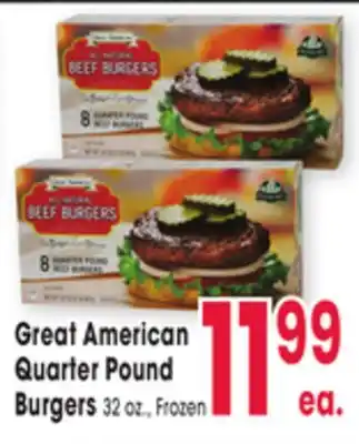 Jewel-Osco Great American Quarter Pound Burgers offer