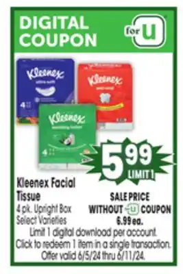 Jewel-Osco Kleenex Facial Tissue offer