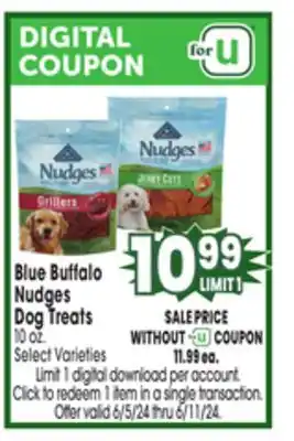 Jewel-Osco Blue Buffalo Nudges Dog Treats offer