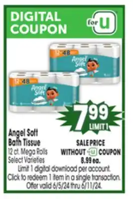Jewel-Osco Angel Soft Bath Tissue offer