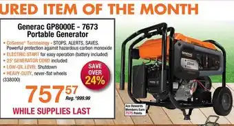 Ace Hardware Generac GP8000E-7673 Portable Generator offer
