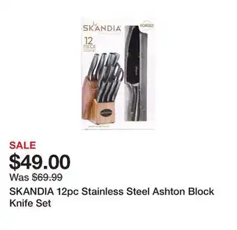Marshalls SKANDIA 12pc Stainless Steel Ashton Block Knife Set offer