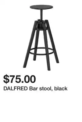 Ikea DALFRED Bar stool, black offer