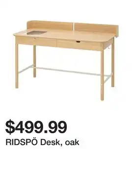 Ikea RIDSPÖ Desk, oak offer