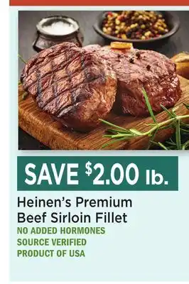Heinen's Heinen's Premium Beef Sirloin Fillet offer