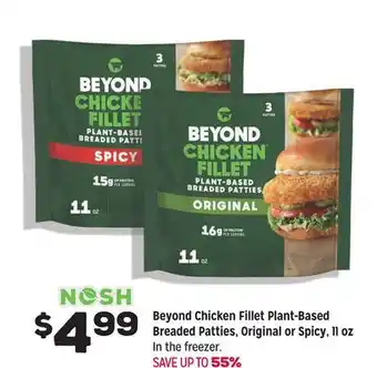 Grocery Outlet Beyond Chicken Fillet Plan-Based Breaded Patties, Original or Spicy, 11 oz offer