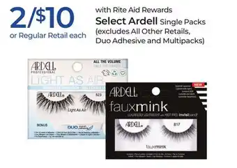 Rite Aid Select Ardell Single Packs offer