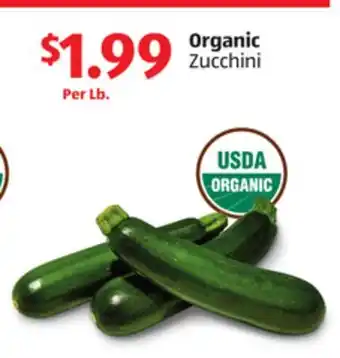 Aldi Organic Zucchini offer