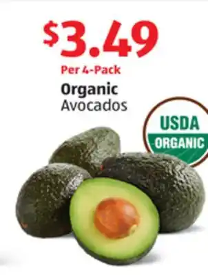 Aldi Organic Avocados offer