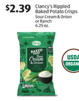 Aldi Clancy's Rippled Baked Potato Crisps offer