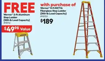 Lowe's 8-ft NXT1A Fiberglass Step Ladder (300-lb Load Capacity) offer