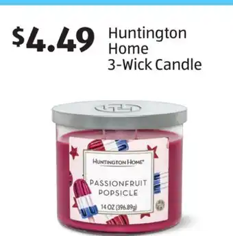 Aldi Huntington Home 3-Wick Candle offer