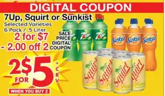 Superior Grocers 7Up, Squirt or Sunkist offer