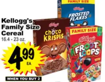 Superior Grocers Kellogg's Family Size Family Size Cereal offer