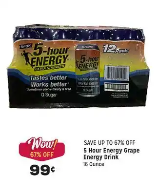 Grocery Outlet Grape Energy Drink offer