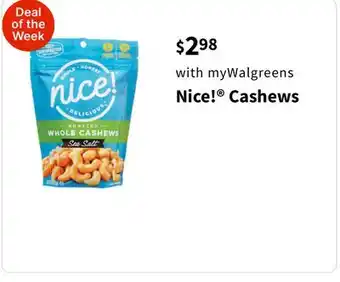 Walgreens Nice! Cashews offer