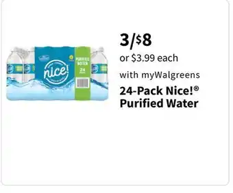 Walgreens 24-Pack Nice! Purified Water offer