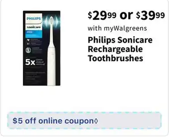 Walgreens Philips Sonicare Rechargeable Toothbrushes offer