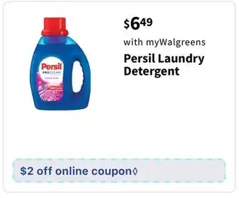 Walgreens Persil Laundry Detergent offer