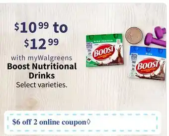 Walgreens Boost Nutritional Drinks offer