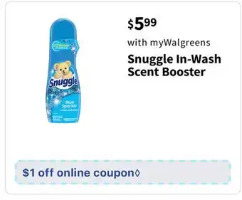 Walgreens Snuggle In-Wash Scent Booster offer