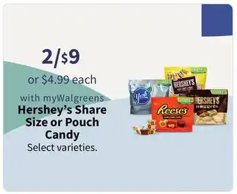 Walgreens Hershey's Share Size or Pouch Candy offer