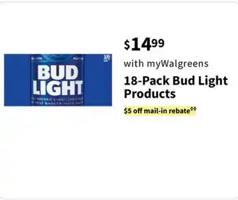 Walgreens 18-Pack Bud Light Products offer