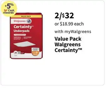 Walgreens Value Pack Walgreens Certainty offer