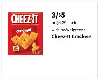 Walgreens Cheez-It Crackers offer