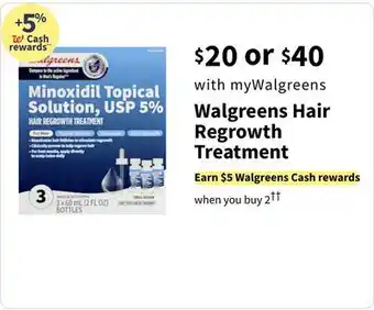 Walgreens Walgreens Hair Regrowth Treatment offer