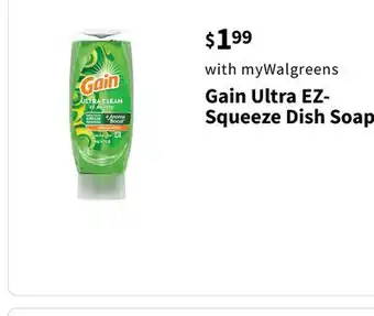 Walgreens Gain Ultra EZ-Squeeze Dish Soap offer