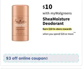 Walgreens SheaMoisture Deodorant offer