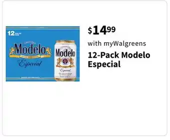 Walgreens 12-Pack Modelo Especial offer