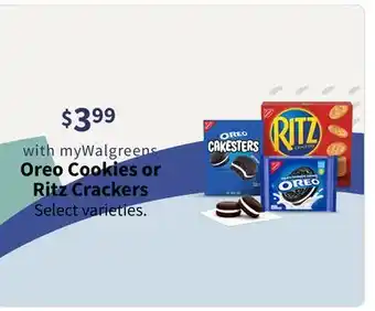 Walgreens Oreo Cookies or Ritz Crackers offer