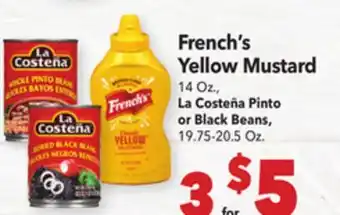 Vallarta Supermarkets French's Yellow Mustard offer