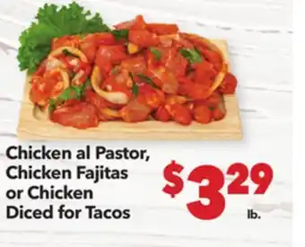Vallarta Supermarkets Chicken al Pastor, Chicken Fajitas or Chicken Diced for Tacos offer