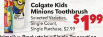 Vallarta Supermarkets Colgate Kids Minions Toothbrush offer