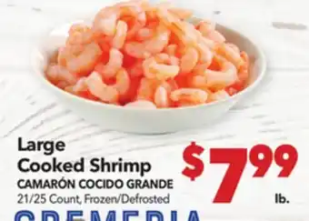 Vallarta Supermarkets Large Cooked Shrimp / CAMARÓN COCIDO GRANDE offer