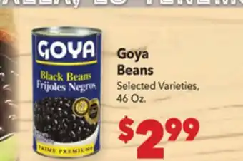 Vallarta Supermarkets Goya Beans offer