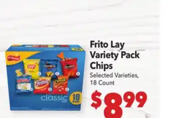 Vallarta Supermarkets Frito Lay Variety Pack Chips offer