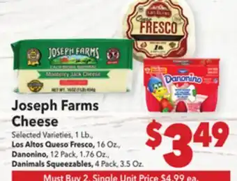Vallarta Supermarkets Joseph Farms Cheese offer