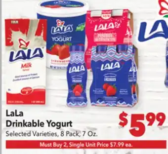 Vallarta Supermarkets LaLa Drinkable Yogurt offer