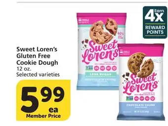 Vons Sweet Loren's Gluten Free Cookie Dough offer