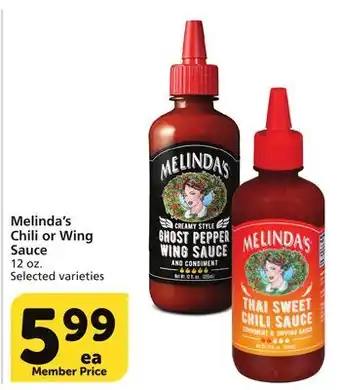 Vons Melinda's Chili or Wing Sauce offer