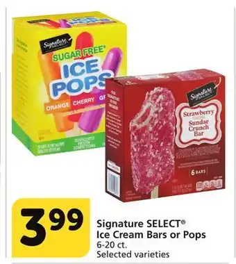 Albertsons Signature SELECT Ice Cream Bars or Pops offer