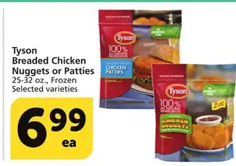 Albertsons Tyson Breaded Chicken Nuggets or Patties offer