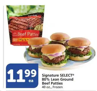 Albertsons Signature SELECT 80% Lean Ground Beef Patties offer